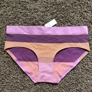 Aerie Striped Seamless Boybrief Underwear Purple Coral Ribbed XXL NWT 7591-564